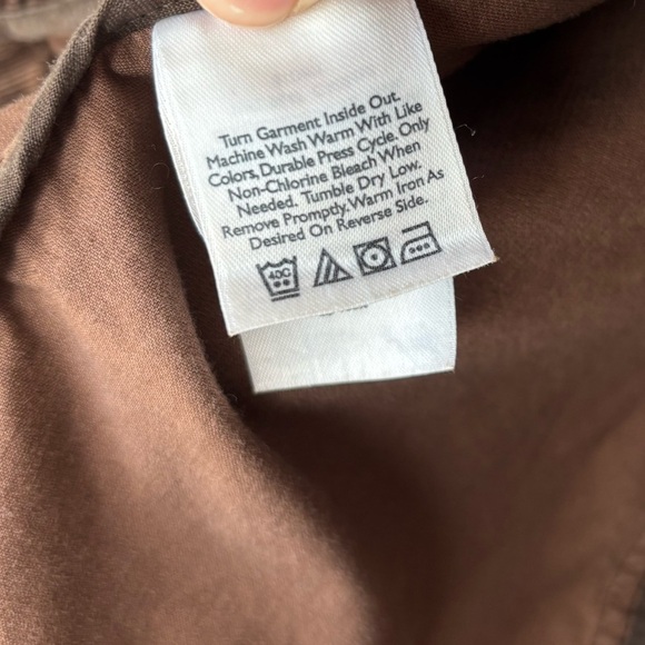 Eddie Bauer Corduroy Blazer Jacket 100% Cotton Brown Floral Women’s Size 12 Tall - Picture 5 of 5